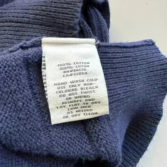 Kimchi Blue Bow Ribbed Knit Sweater Top 100% Cotton Blue Women Size Unknown - Picture 4 of 5